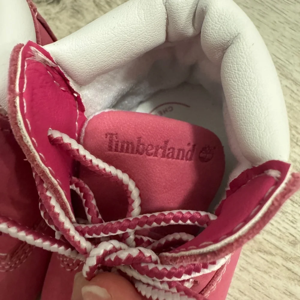 Timberland Pink and White Baby Walker Shoes